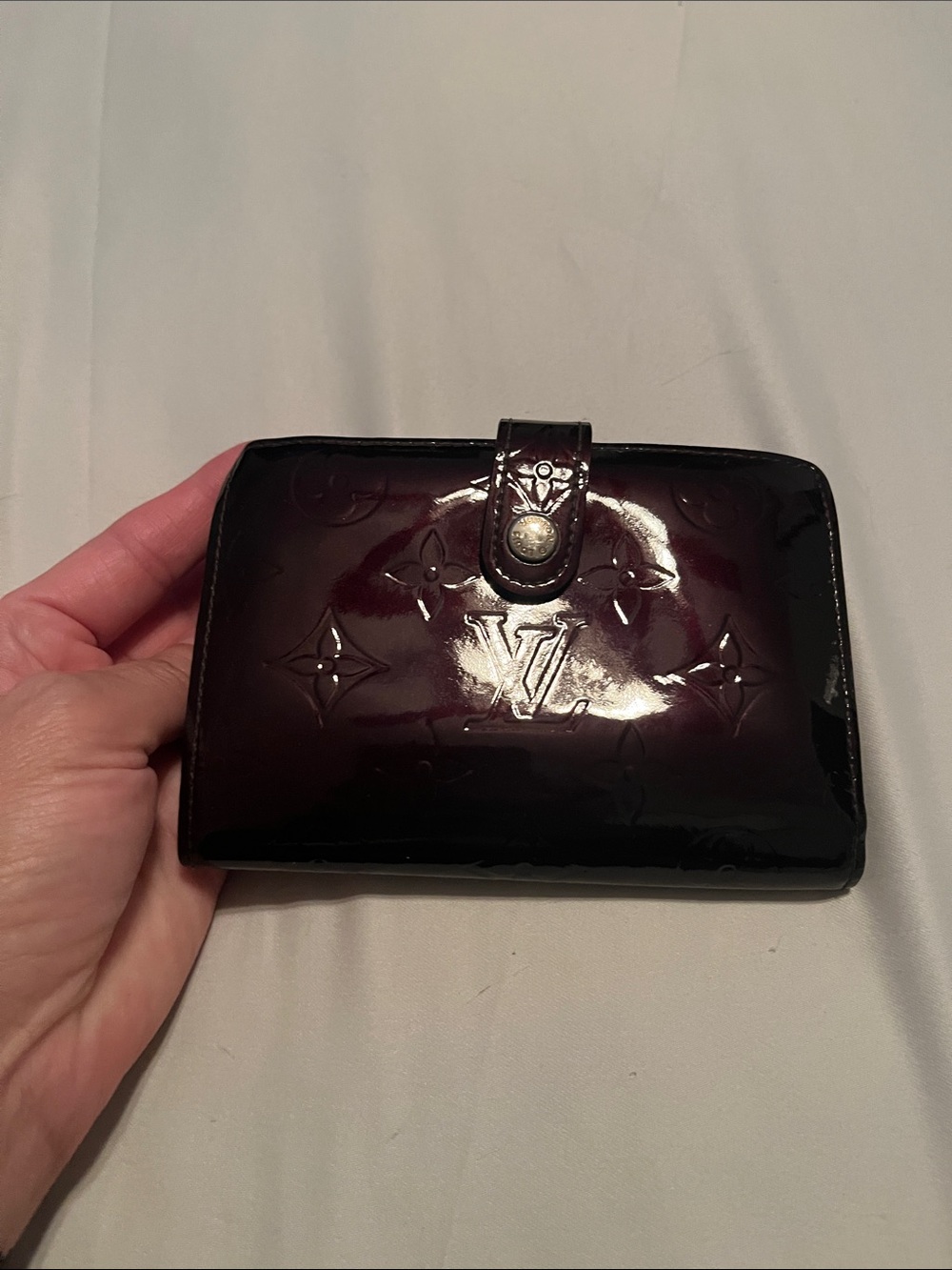 Louis Vuitton Patent Monogram Card Holder in Deep Burgundy, limited edition